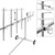 Pojízdný malírský stojan 6-ramenný, s kolecky, nožním pedálem, otocný o 360° pozinkovaný