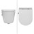 Spülrandloses Hänge WC kurz mit Bidet Funktion Weiß aus Keramik