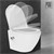 Spülrandloses Hänge WC kurz mit Bidet Funktion 49 cm Weiß aus Keramik