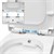 Spülrandloses Hänge WC kurz mit Bidet Funktion inkl. Schallschutzmatte Weiß aus Keramik