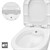 Flush-free kort væghængt toilet med bidetfunktion Hvid keramik
