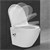 Dlhé závesné WC bez splachovania s funkciou bidetu Biela keramika