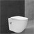 Dlouhé závesné WC bez splachování s funkcí bidetu Bílá keramika