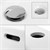Waschbecken inkl. Ablaufgarnitur mit Überlauf 60,5x36x13 cm Weiß aus Keramik