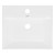 Lavabo avec robinet carré 51,5x36x13 cm blanc en céramique incl. vidage avec trop-plein LuxeBath