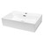 Washbasin corner shape 60,5x36x13 cm white ceramic - incl. drain set with overflow