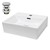 Lavabo forme angulaire 415x360x130 mm, blanc, céramique - incl. set d'évacuation avec trop-plein
