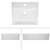 Mosdókagyló csapteleppel szögletes 41,5x36x13 cm fehér kerámia, csapteleppel és túlfolyóval LuxeBath