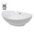 Waschbecken Ovalform 59x39x20 cm Weiß aus Keramik inkl. Ablaufgarnitur mit Überlauf