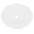 Waschbecken inkl. Ablaufgarnitur ohne Überlauf 41x33x14,2 cm Weiß aus Keramik