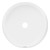 Håndvask i rund form 350x350x120 mm hvid keramik - inkl. afløbssæt uden overløb