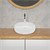washbasin 350x350x120 mm white ceramic incl. drain set without overflow