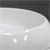 Waschbecken inkl. Ablaufgarnitur ohne Überlauf Ø 35x12 cm Weiß aus Keramik