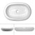 Waschbecken inkl. Ablaufgarnitur ohne Überlauf 63x42x12 cm Weiß aus Keramik