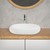 Lavabo 630 x 420 x 120 mm en céramique blanche