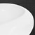 Lavabo 630 x 420 x 120 mm en céramique blanche