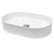 Lavabo de cerámica blanca de 605x380x125 mm incl. juego de desagüe sin rebosadero