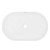 Vaskebord oval form uden overløb 605x380x125 mm hvid keramik