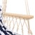 Design hängande stol blå/vit, 45x100x43 cm, tillverkad av bomull/trä, belastningsbar upp till 120 kg