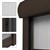 Moustiquaire store pour fenêtre en aluminium marron magnétique 100x160cm