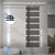 Radiateur de salle de bains raccord central 500x1600 mm anthracite avec garniture de raccordement mural LuxeBath
