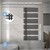 Radiateur de salle de bains raccord central 600x1400 mm anthracite avec fond Garniture de raccordement LuxeBath