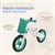 Bežecké koleso pre deti od 2 rokov 85x54 cm Zelené drevo Joyz