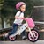 Vélo d'exercice pour enfants à partir de 2 ans 85x54 cm rose en bois Joyz