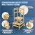 Learning tower for children from 1 year of age Nature with height-adjustable wooden platform from Joyz