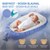Copertina reversibile Baby Nest 90x50 cm Blu scuro in cotone Joyz