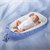 Babynest wendbarer Bezug 90x50 cm Dunkelblau aus Baumwolle Joyz