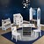 Children's seating area with table and 2 chairs space motif made of wood for children Joyz