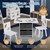 Children's seating area with table and 2 chairs space motif made of wood for children Joyz