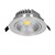 ECD Germany 1 x LED Spot COB 7W 412 Lumens Aluminium Argent angle d'environ 30 ° - 60 ° AC 220-240 reste caché et remplace 40W Ampoule de plafond encastré 2800K blanc chaud