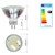 Spot LED MR16 44SMD verre 3W blanc froid