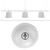 Hängelampe 3 flammige 140 cm E27 weiß aus Metall  mit drei LED-Lampe 4W