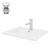 Laveta cu robinet unghiular 61x46,5x17,5 cm ceramica alba, inclusiv set de de?euri alb cu revarsare LuxeBath