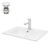 Lavabo con rubinetto angolare 71x46,5x17,5 cm in ceramica bianca incl. set di scarico con troppopieno LuxeBath