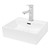 Lavatório com torneira 41,5x36x13 cm cerâmica branca incl. conjunto de resíduos branco com transbordo LuxeBath