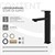 Waschtischarmatur fürs Badezimmer 195x45x270 mm Schwarz matt aus Messing von LuxeBath