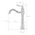 Washbasin faucet for bathroom 215x62x335 mm chrome brass from LuxeBath