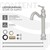 Bathroom sink faucet brushed stainless steel from LuxeBath