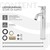 Washbasin faucet for bathroom 155x52x295 mm brass chrome from LuxeBath