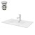 Lavabo con rubinetto angolare 81x46,5x17,5 cm in ceramica bianca incl. set di scarico con troppopieno LuxeBath