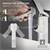 Waschtischarmatur fürs Badezimmer 160x50x190 mm Chrom aus Messing inkl. herausziehbarer Brause von LuxeBath
