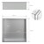 Plato de ducha 30x30 cm acero inoxidable plata nicho de pared Plato de ducha LuxeBath