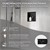 Plato de ducha 30x30 cm acero inoxidable negro nicho de pared Plato de ducha LuxeBath
