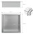 Piatto doccia 30x30 cm argento acciaio inox telaio da incasso Nicchia a muro Piatto doccia LuxeBath