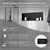 Hornacina de ducha 90x30 cm acero inoxidable negro marco empotrado Hornacina de pared Plato de ducha LuxeBath