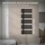 Design badrumsradiator Iron EM 500x1200 mm svart matt Luxe Bath